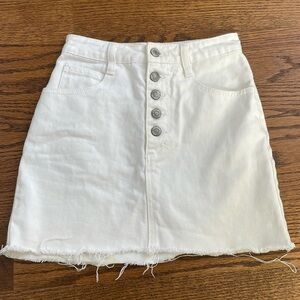 Brandy Melville White Denim Skirt